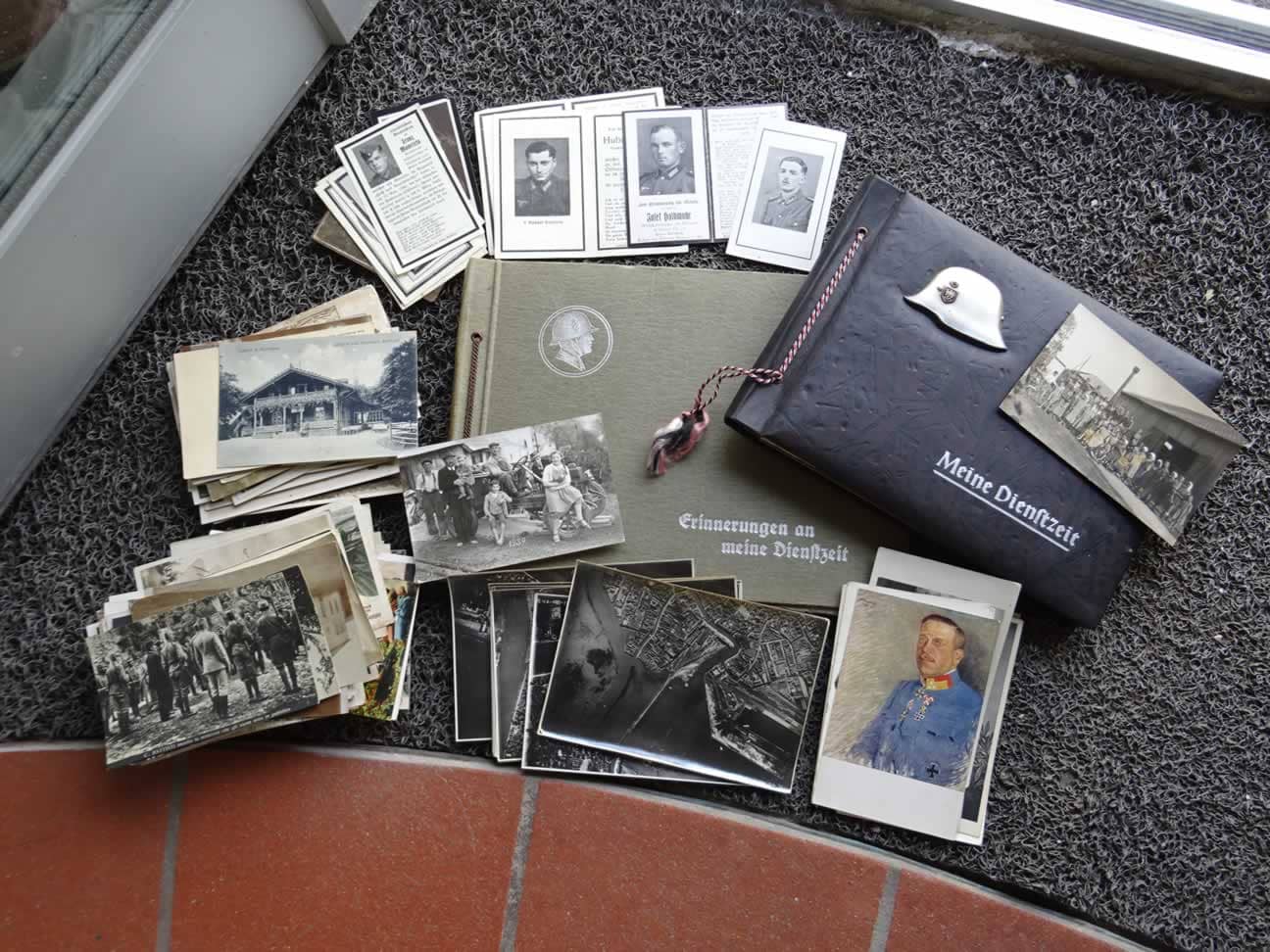 Sterbebild, AK, Ansichtskarten, Fotos, Fotoalben zur Erinnerung an meine Dienstzeit