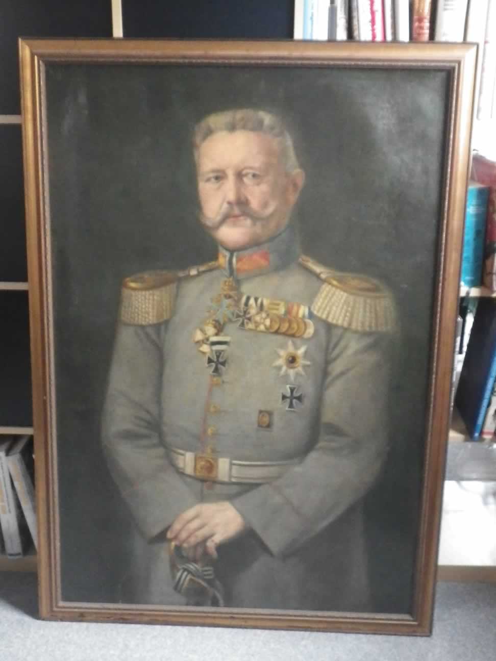 Gemaltes Bild Paul von Hindenburg Deutsches Reich Generalfeldmarschall 1.Weltkrieg