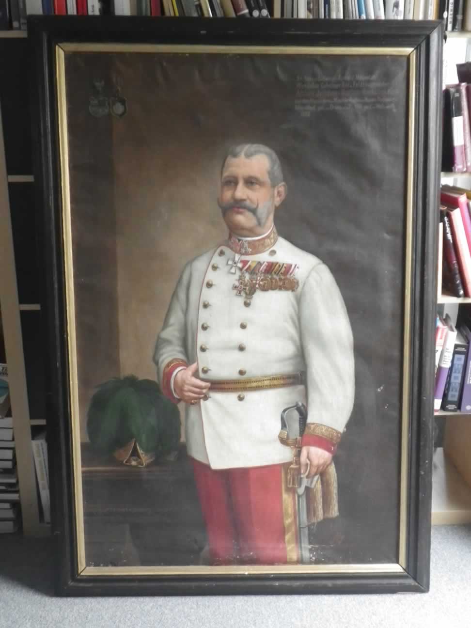 Gemaltes Bild Gemälde Österreich Monarchie General Orden Uniform